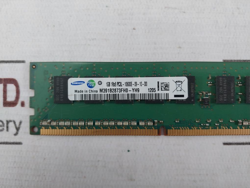 Samsung 1Gb 1Rx8 Pc3L-10600E-09-10-d0 Ram Dimm M391B2873Eh1