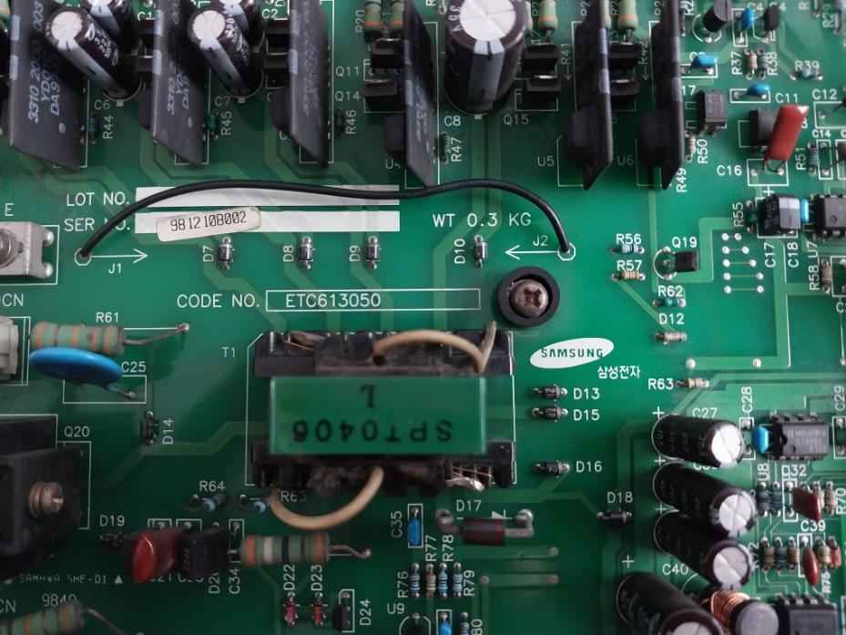Samsung Cimr-4011G3 400V Class Inverter Etc613050 Rev: 2 Ac 3Ph 380-460V 50/60Hz