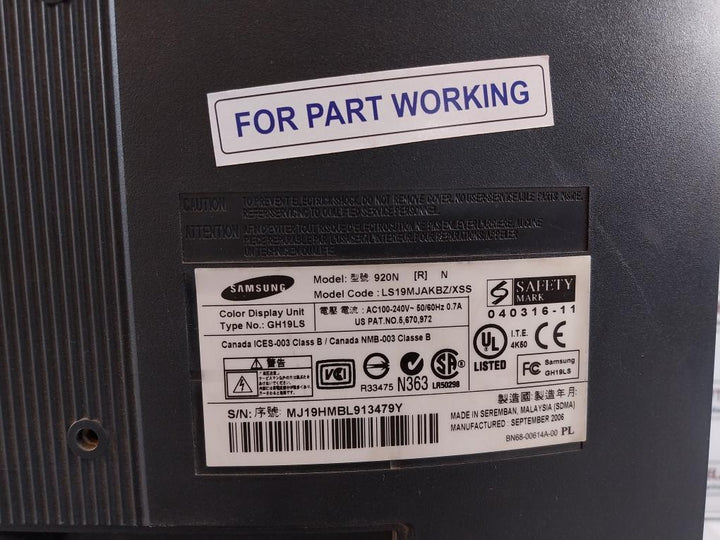 Samsung LS19C170BS/XL 47CM Wide LED Monitor (1366X768)