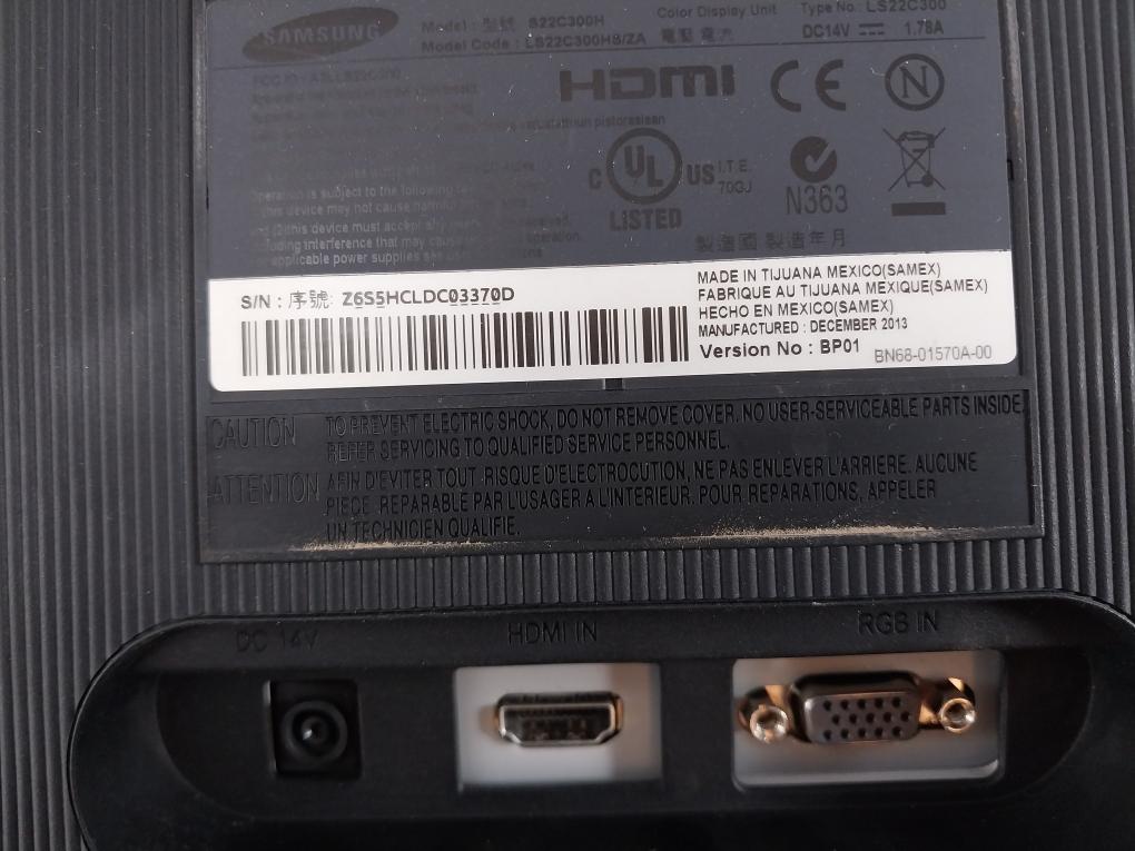 Samsung S22C300H LED Color Display Unit LS22C300