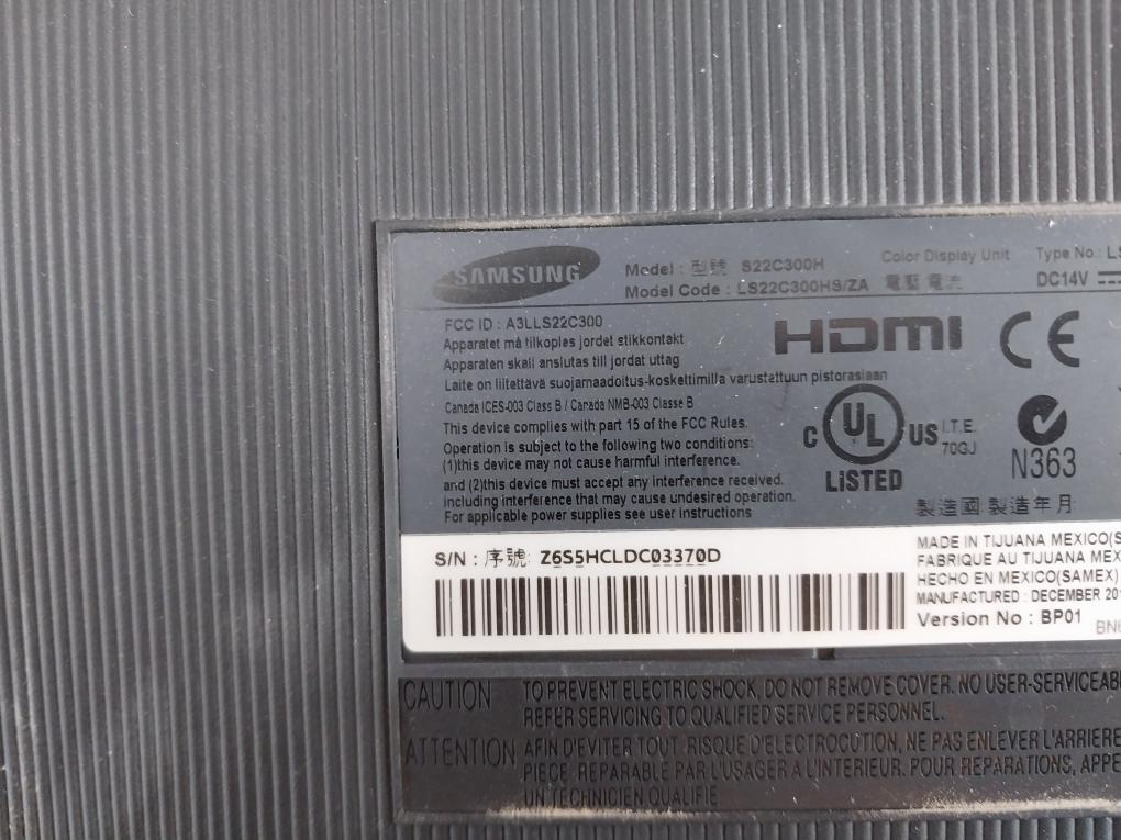 Samsung S22C300H LED Color Display Unit LS22C300