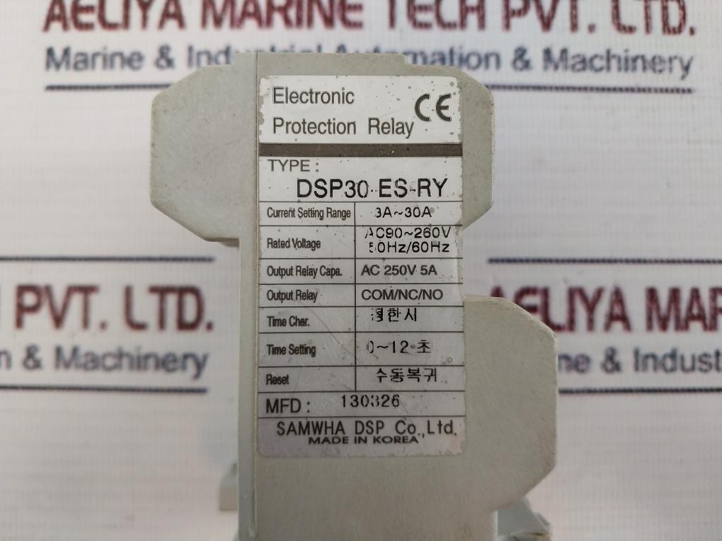 SAMWHA DSP30-ES-RY Electronic Protection Relay Time 0~12 seconds
