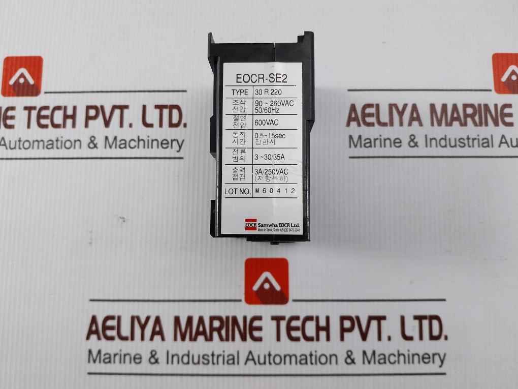 Samwha Eocr-se2 Electronic Overcurrent Relay 3-30/35a 260vac 50/60hz