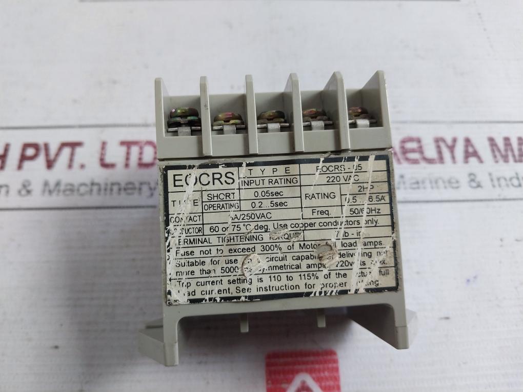 Samwha Eocrs-05 Over-current Relay 220 Vac 3A/250Vac 50/60Hz