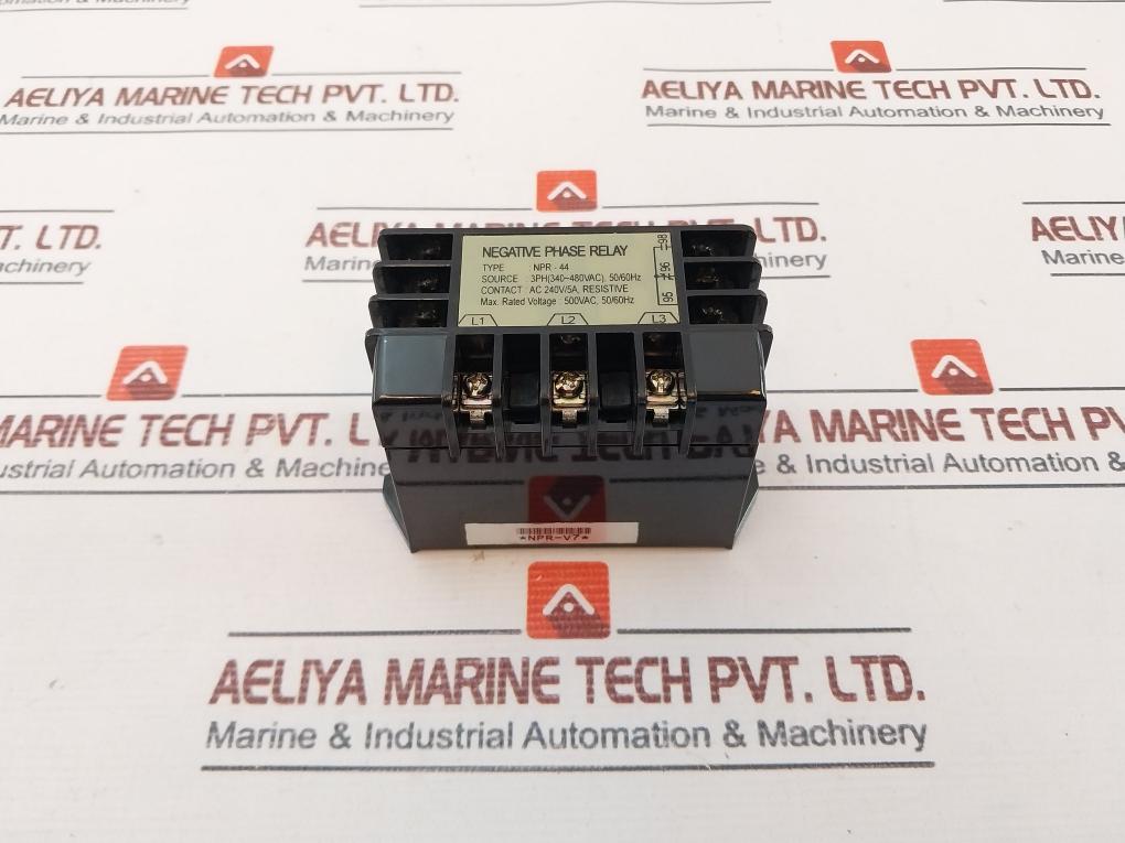 Samwha Npr-44 Negative Phase Relay 5A 3 Ph (340~480 Vac), 50/60Hz