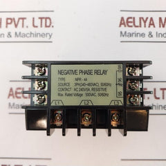 Samwha Npr-44 Negative Phase Relay 5A 3 Ph (340~480 Vac), 50/60Hz