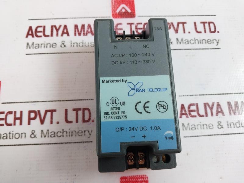 San Telequip Ac/dc Converter 24vdc, 1.0a. Ac Input 100-240v Dc Input 110-380v