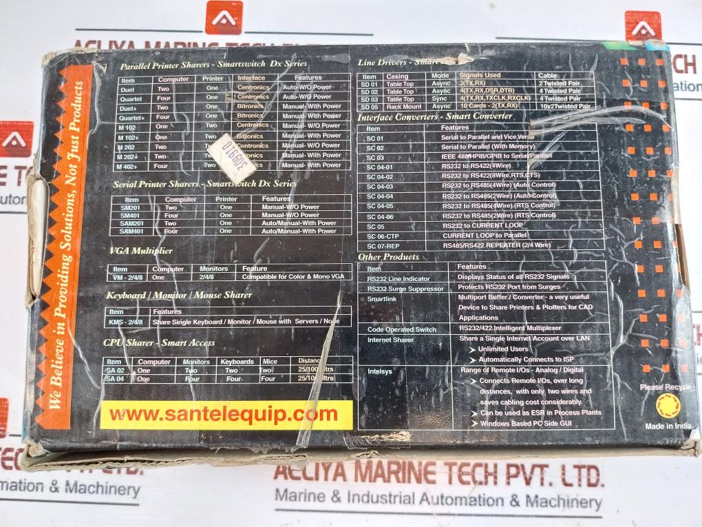 San Telequip CS0000F008903 Ethernet to Fiber Media Converter 230Vac 50Hz