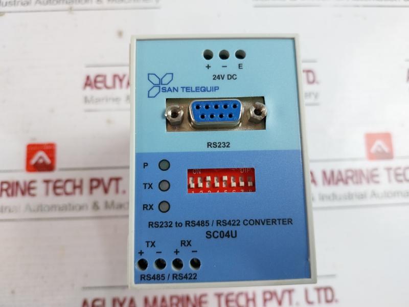 San Telequip Sc04U Converter Rs232 To Rs485/Rs422 Sacc26064200-u 24V Dc