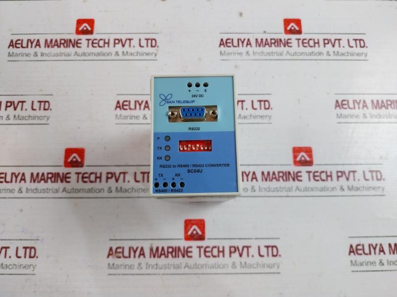 San Telequip Sc04U Converter Rs232 To Rs485/Rs422 Sacc26064200-u 24V Dc