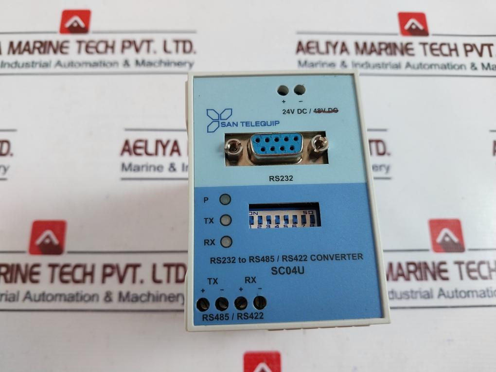 San Telequip Sc04u Rs232 To Rs485/rs422 Converter 24v Dc