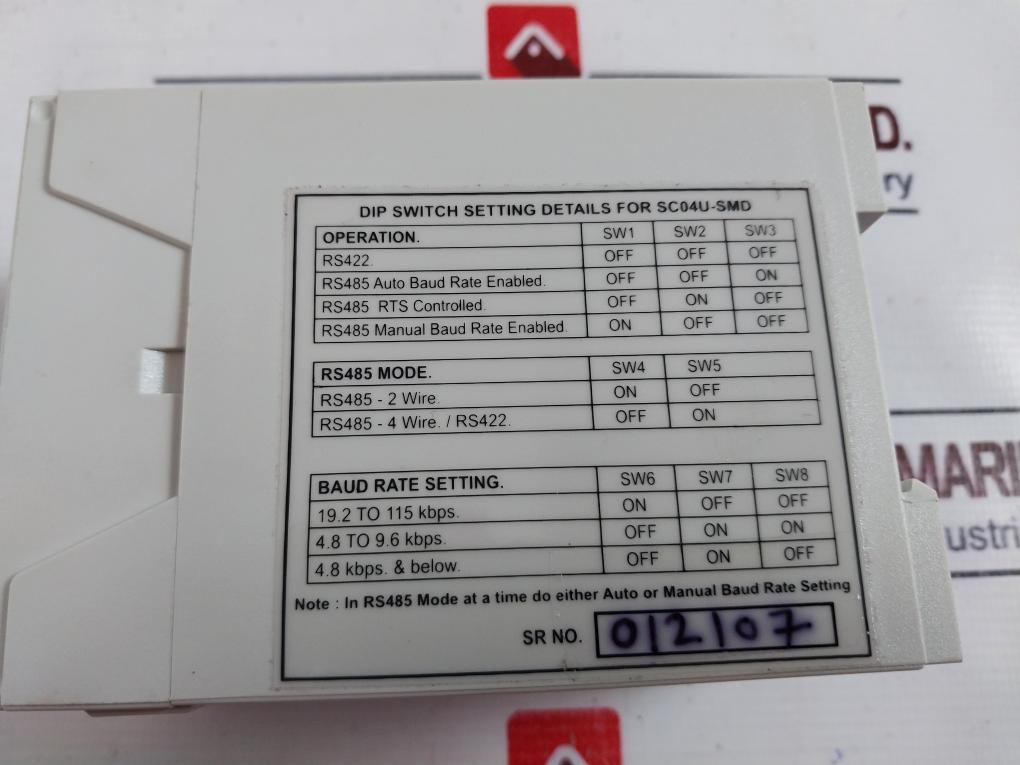 San Telequip Sc04u Rs232 To Rs485/rs422 Converter 24v Dc