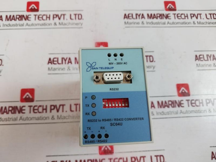San Telequip Sc04u Rs232 To Rs485/rs422 Converter 90v-265v Ac