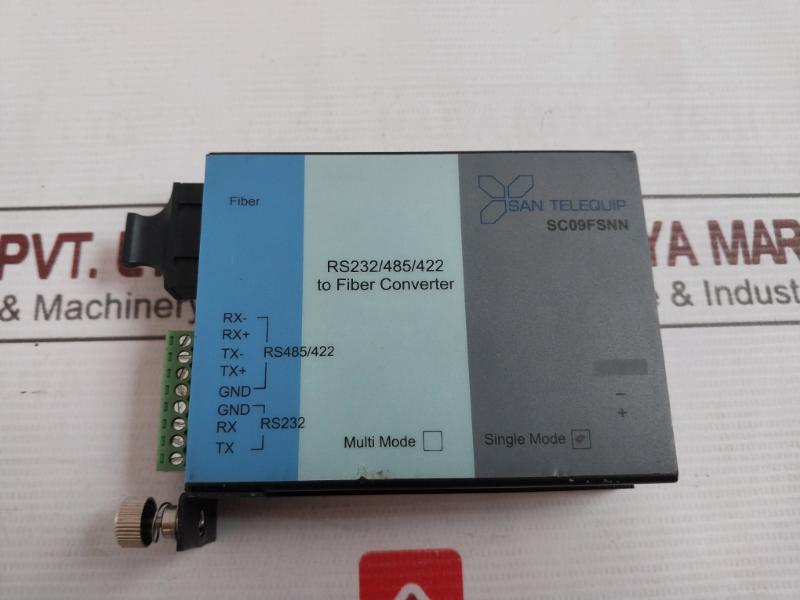 San Telequip Sc09Fsnn Rs232/485/422 To Fiber Converter 12V/1A 2W