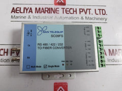 San Telequip Sc09Fs Rs 485/422/232 To Fiber Converter Single Mode 24V Dc