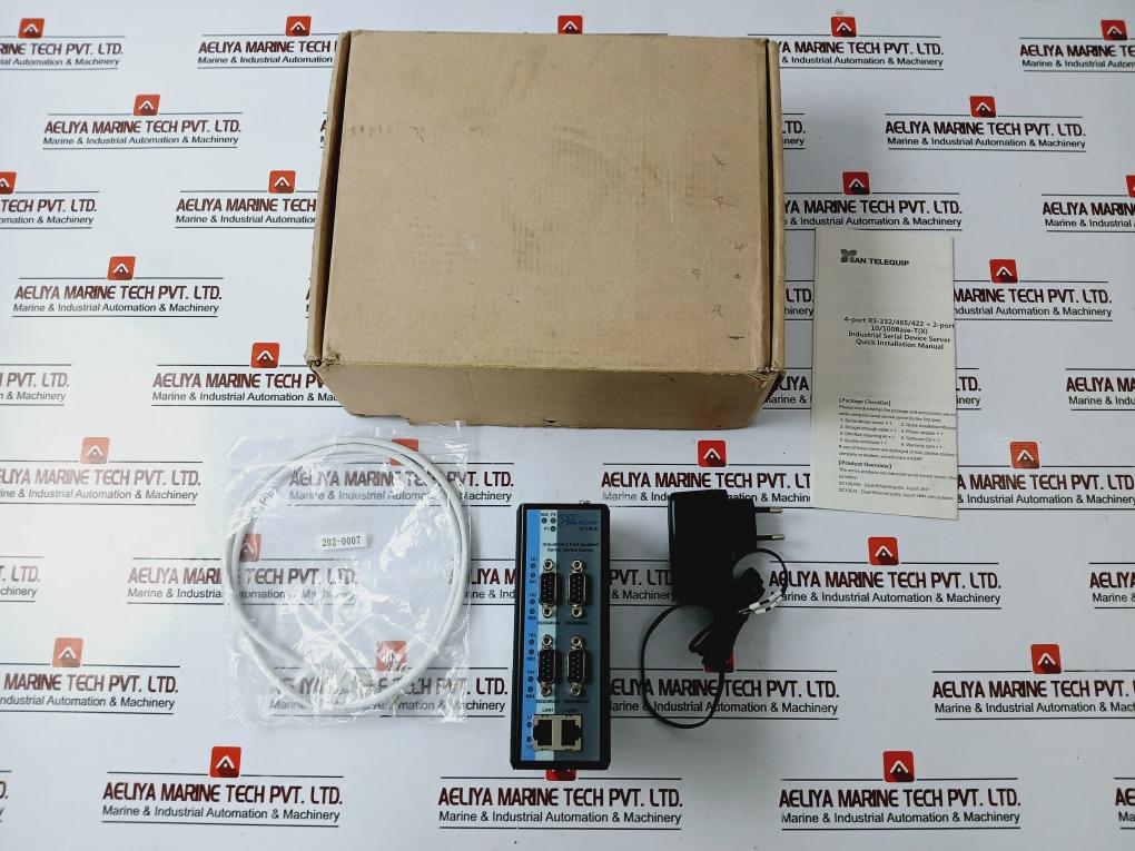 San Telequip Sc10e4i 4 Port Isolated Serial Device Server Rs232/485/422