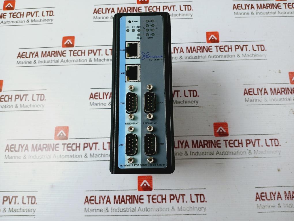 San Telequip Sc10e4ni S 4-port Rs232/485/422 Serial Device Server 12-48vdc