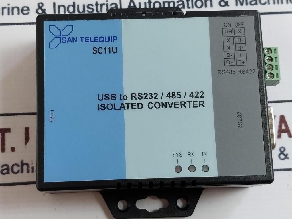 San Telequip SC11U Usb To Serial Isolated Converter