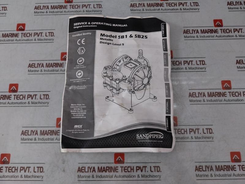 Sandpiper Sb1.Sb5A Metallic Hydraulic Feed Pump