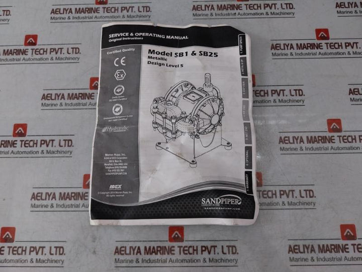 Sandpiper Sb1.Sb5A Metallic Hydraulic Feed Pump