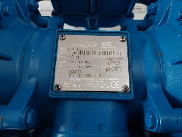 Sandpiper Sb1.Sb5A Metallic Hydraulic Feed Pump