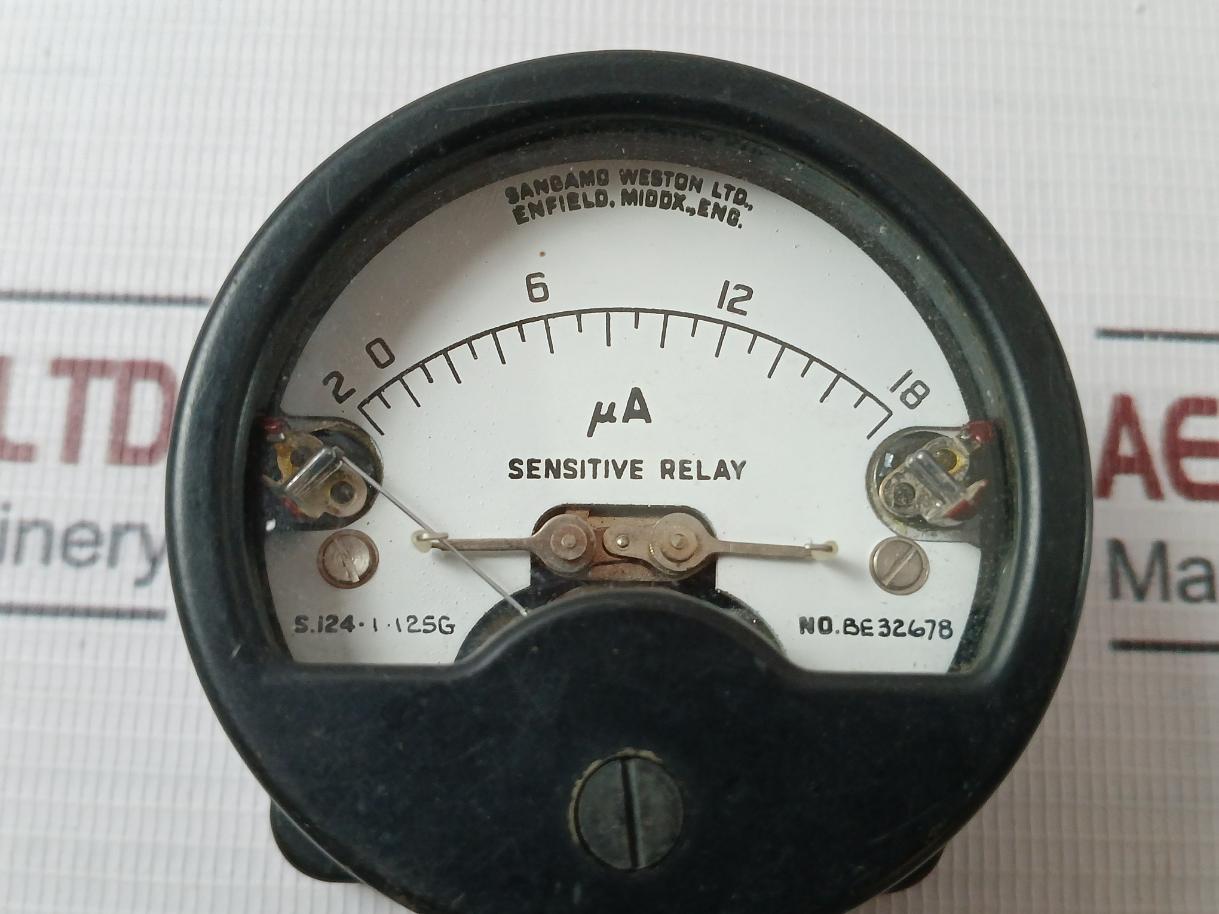 Sangamo Weston Be32678 Analog Sensitive Relay Meter 2-18Ua Icn 2237271