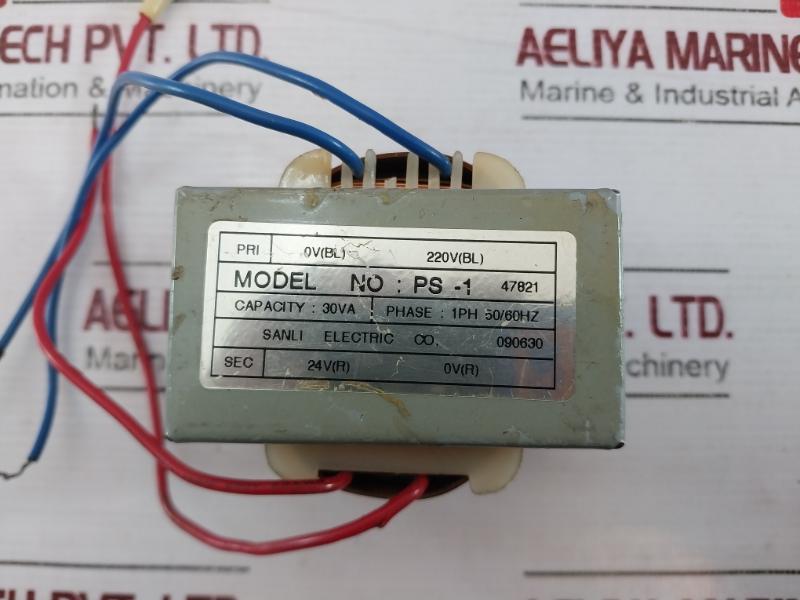 Sanil Electric Ps-1 Transformer 220V/24V 30Va 1-phase 50/60Hz