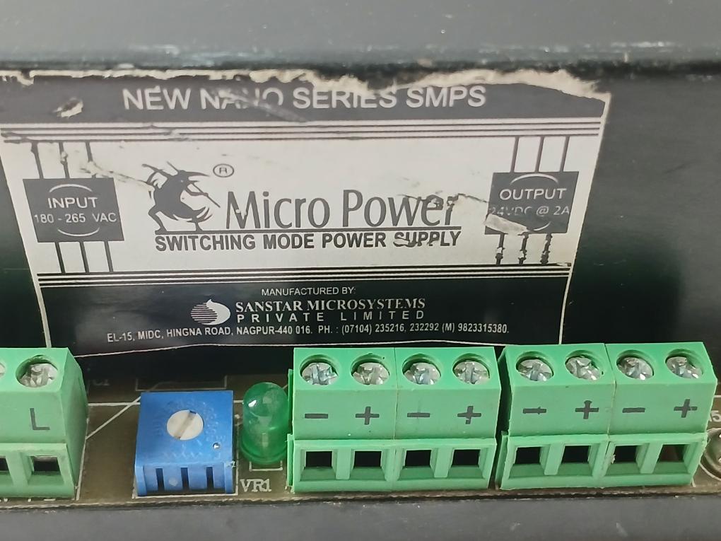Sanstar Micro Switching Mode Power Supply 180-265 Vac 24Vdc 2A