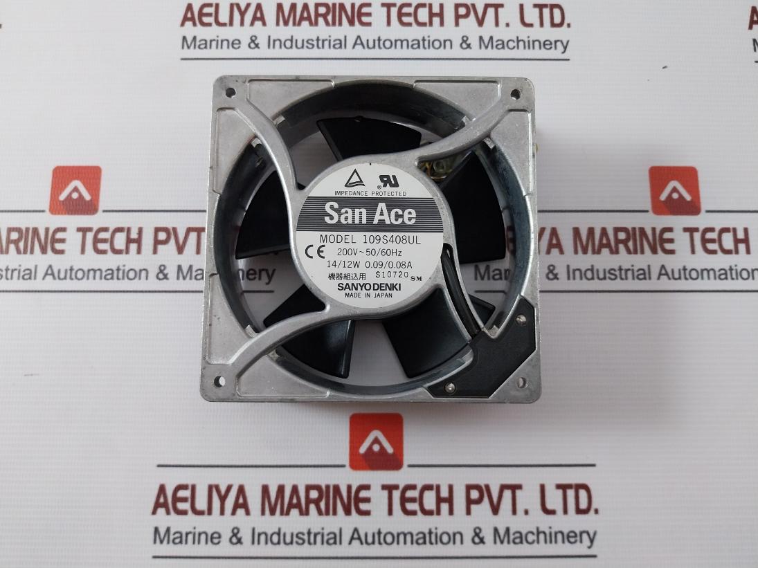 Sanyo Denki 109S408Ul San Ace Ac Axial Cooling Fan 200V Ac 50/60 Hz