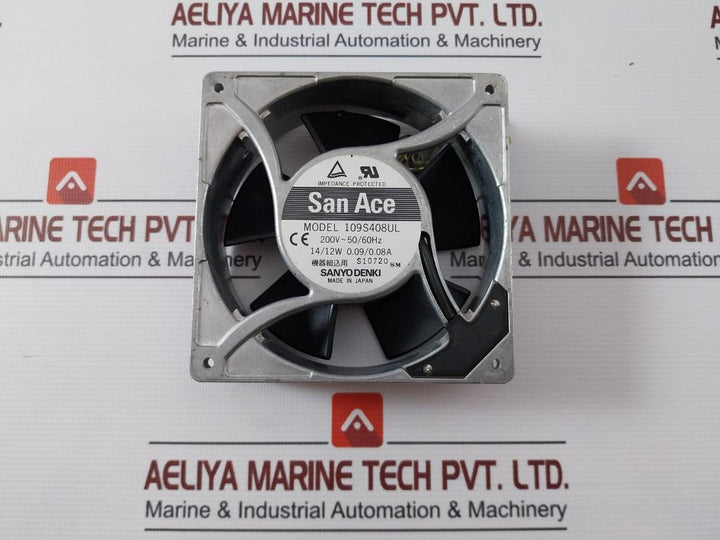 Sanyo Denki 109S408Ul San Ace Ac Axial Cooling Fan 200V Ac 50/60 Hz