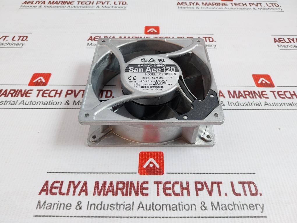 Sanyo Denki Ac Axial Cooling Fan 230V 50/60Hz Part Number 109S072Ul