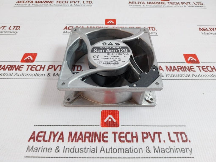 Sanyo Denki Ac Axial Cooling Fan 230V 50/60Hz Part Number 109S072Ul