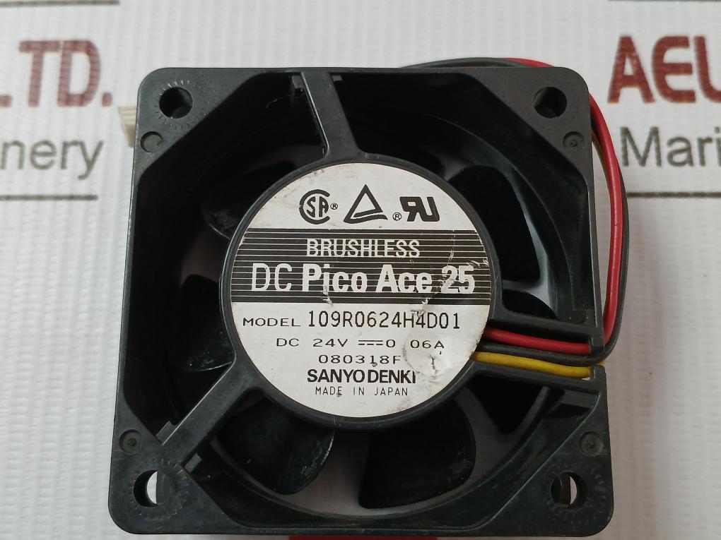 Sanyo Denki Dc Pico Ace 25 Brushless Fan 24V Dc 0.06 A 1.44W Part No 109R0624H4D01