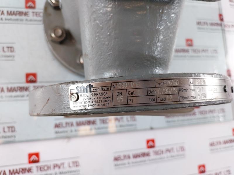 Sart Von Rohr Ep616d Pneumatic Control Valve Dn65 Pn40 0 To 7 Bar