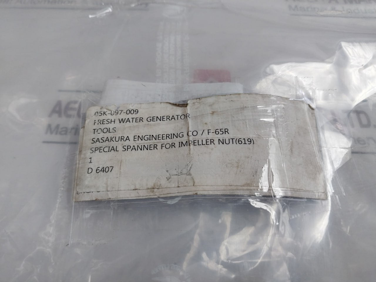 Sasakura Engineering F-65R Spanner Set For Impeller Nut Fresh Water Generator