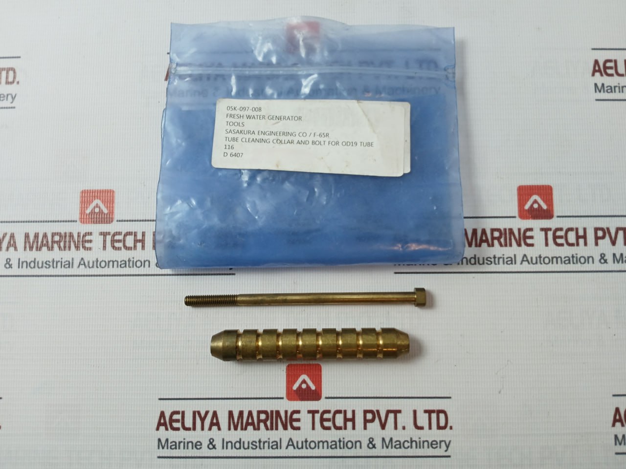 Sasakura Engineering Tube Cleaning Collar & Bolt F/ Fresh Water Generator Od19