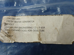 Sasakura F-65R Bell Expand Tool For Od16 Tube Fresh Water Generator 05K-097-00H
