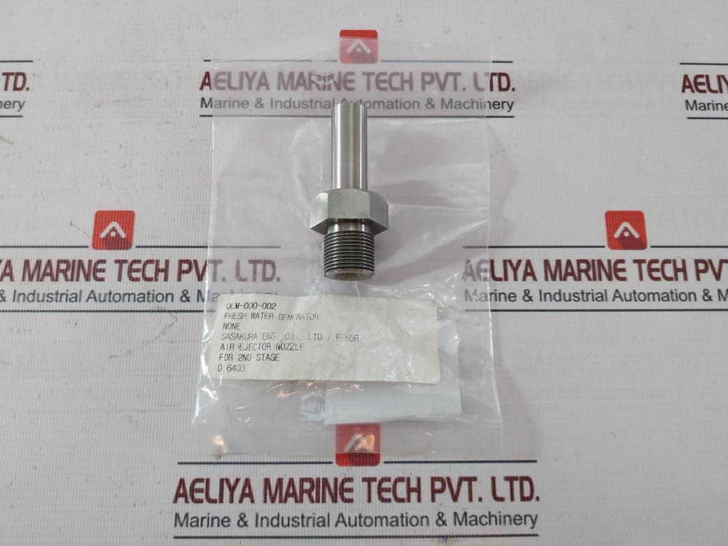 Sasakura F-65R Fresh Water Generator Air Ejector Nozzle 0Lm-000-002
