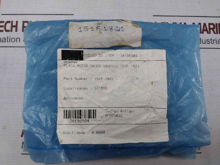 Sauer-danfoss 151F1821 Plate For Hydraulic Motor Wfm25038