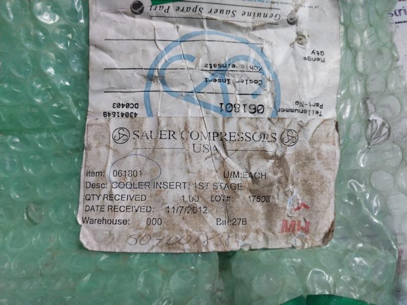 Sauer & Sohn 061801 Cooler Insert For Wp5000 Compressor