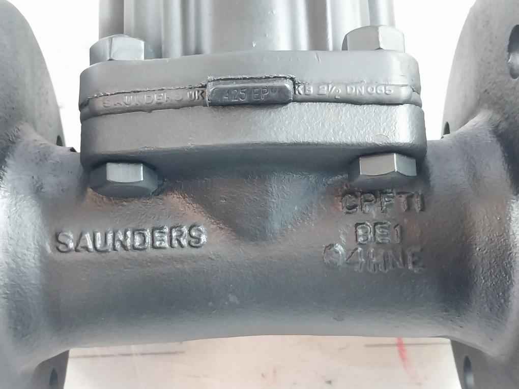 Saunders 445269-001 Crane Diaphragm Valve Dn65 Pn10 10 Bar