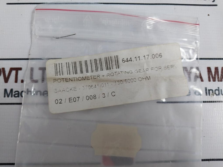 Sauter MV 505222 Potentiometer Unit And Set Of Cogs With Rigid Coupling Kit