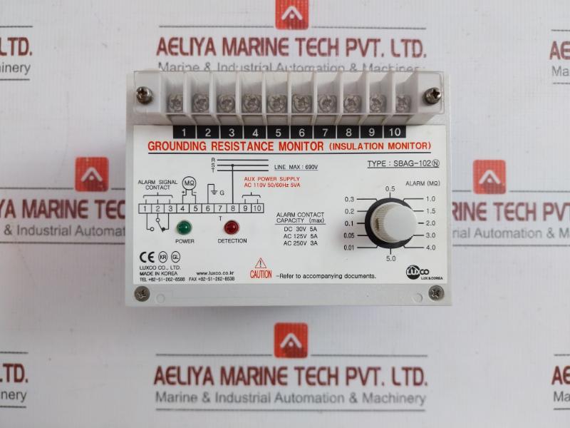 Sbag-102 Grounding Resistance Monitor Luxco Ac 110V 50/60Hz