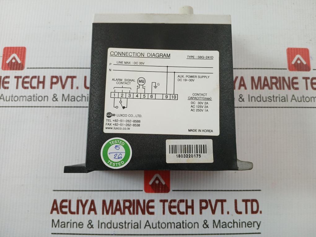 Sbg-241D Luxco Dc 35V Grounding Resistance Monitor