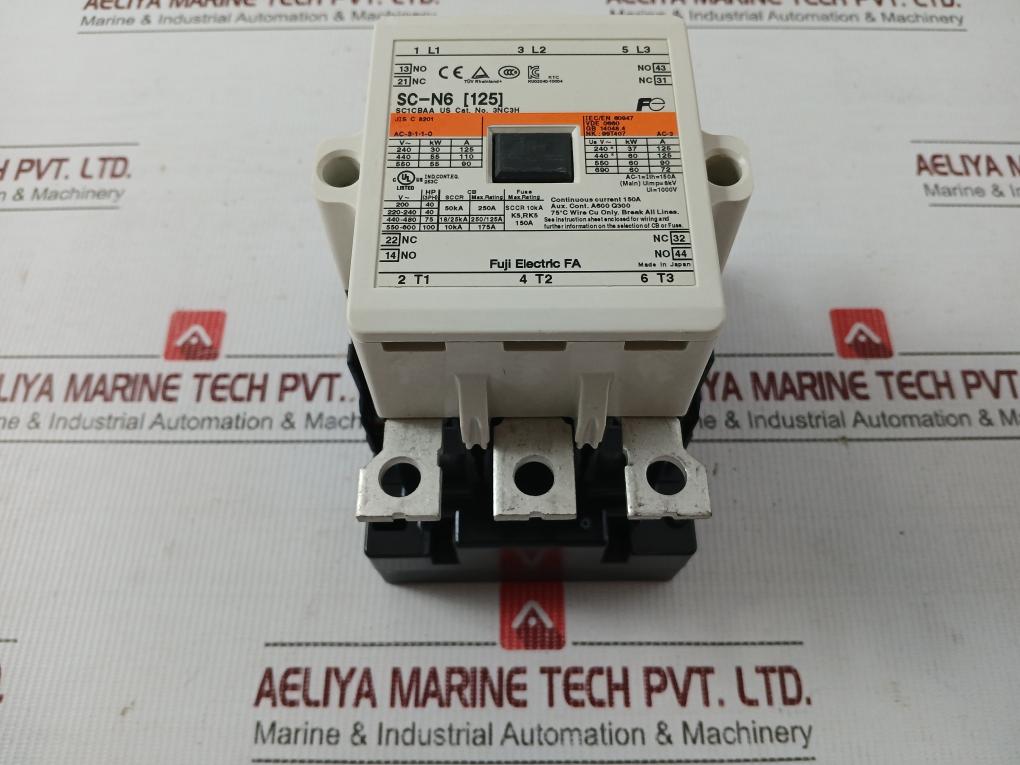 Sc-n6 [125] Fuji Electric Ac 380-450V 50/60Hz Magnetic Contactor