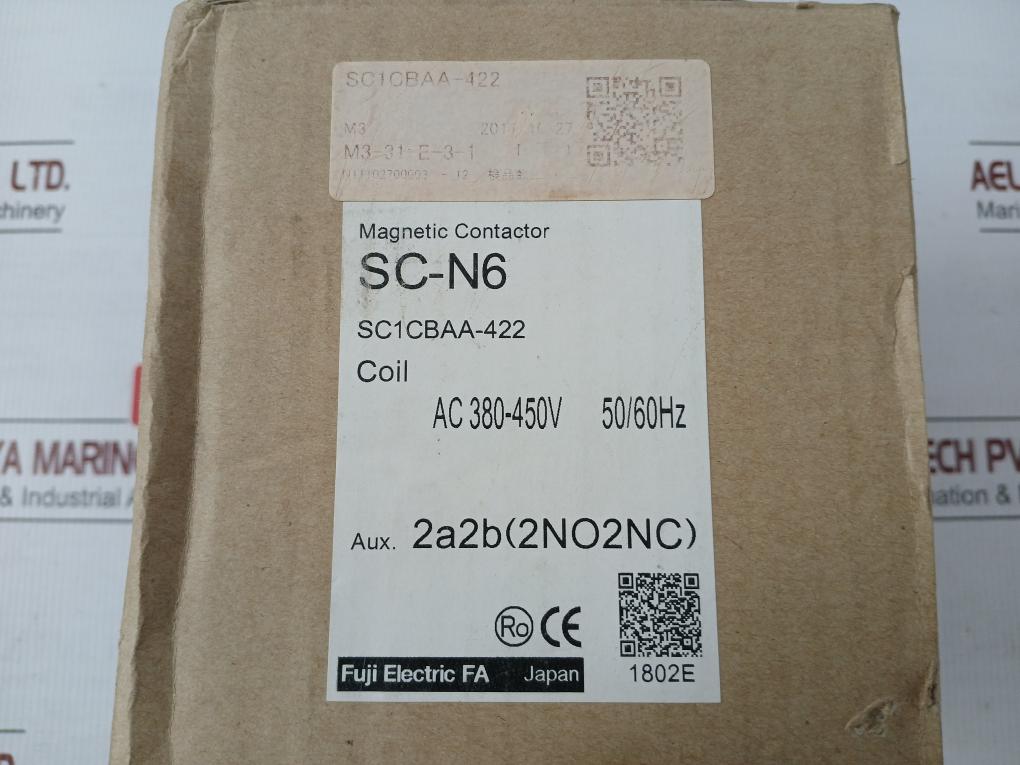 Sc-n6 [125] Fuji Electric Ac 380-450V 50/60Hz Magnetic Contactor