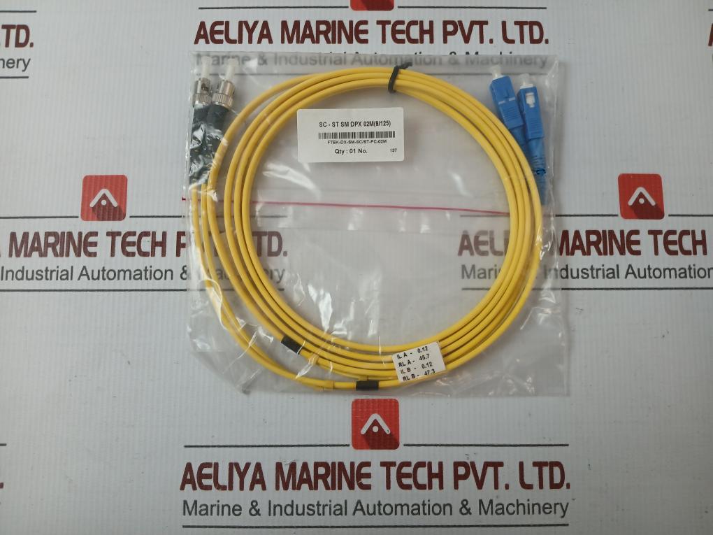Sc-st Sm Dpx 02M (9/125) Fiber Optic Patch Cable Set Ftek-dx-sm-sc/St-pc-02M
