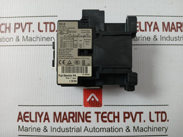 Sc13Aa Sc-0 Magnetic Contactor 50/60 Hz 200V Ac Fuji Electric