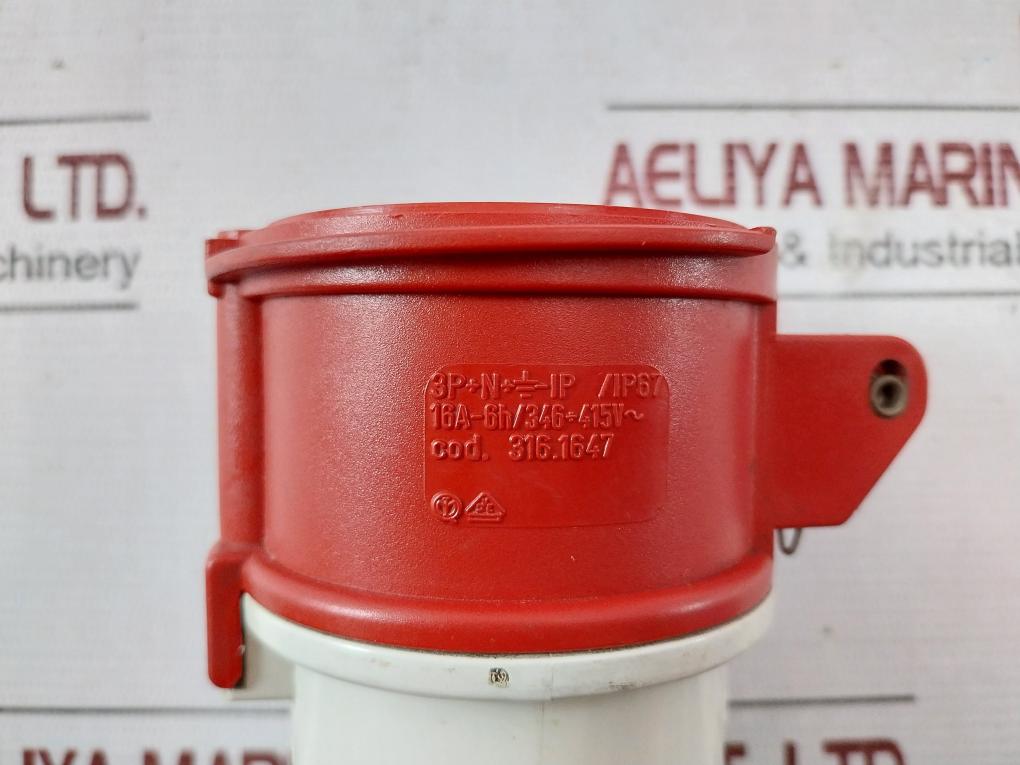 Scame 316.1647 Cee Plug Connector Ip67 16A-6H