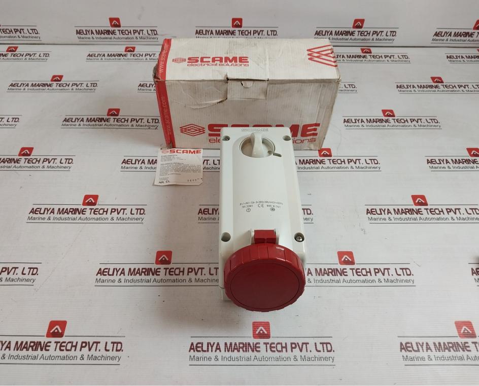 Scame 561.32864 Interlocked Socket 3P+T-ip67-32A-3H/380V-50Hz/440V-60Hz